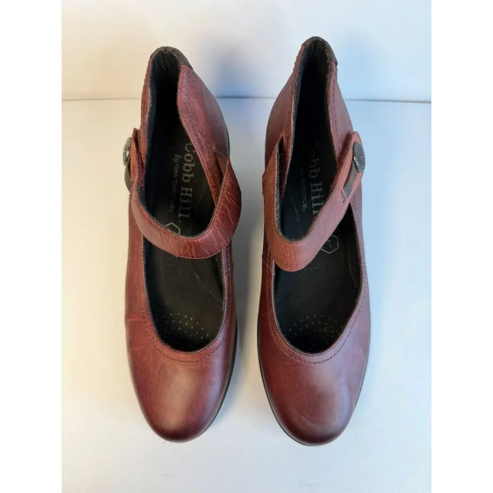 Cobb Hill Revhalo Women's Mary Jane Wedge Heel Size 9M Burgundy Cushion Shoes - Picture 3 of 12